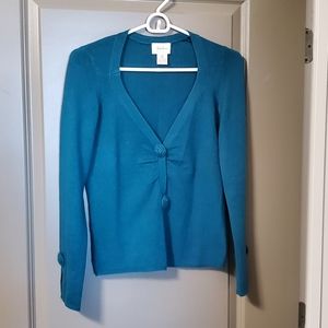 Neiman Marcus 100% cashemere camelia cardigan S NWOT